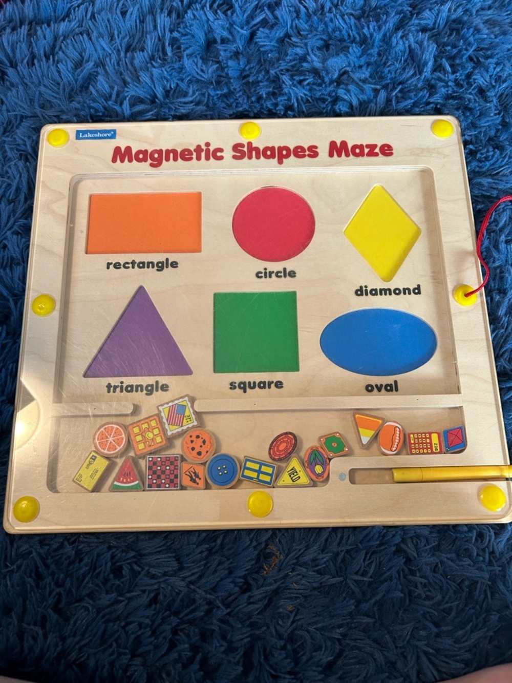 Lakeshore Magnetic Shapes Maze - Colorful Learning Puzzle (Multicolor)